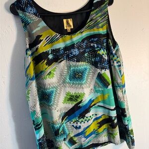 Colorful Sleeveless Patterned Dress Pre-owned